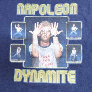 Vintage Napoleon Dynamite Shirt XL Blue 2005 Dance Moves